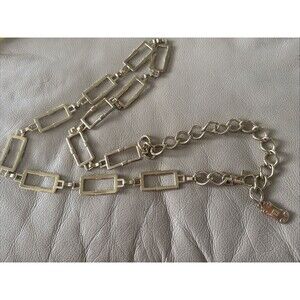 MICHAEL KORS Vtg. Adjustable CHAIN LINK BELT GOLD-TONE Metal Womens M/L43"